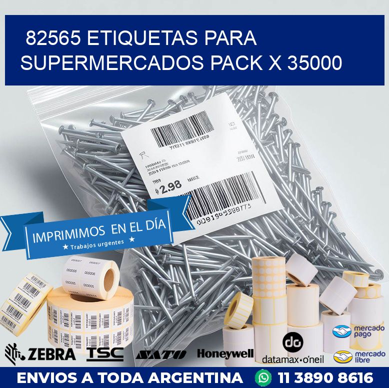 82565 ETIQUETAS PARA SUPERMERCADOS PACK X 35000