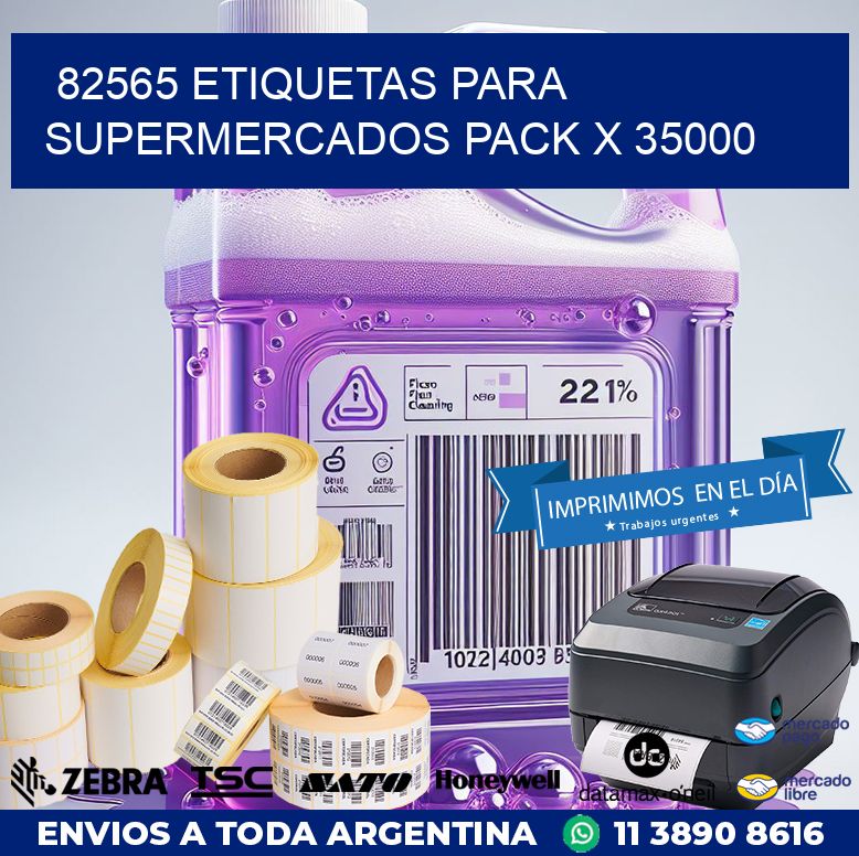 82565 ETIQUETAS PARA SUPERMERCADOS PACK X 35000