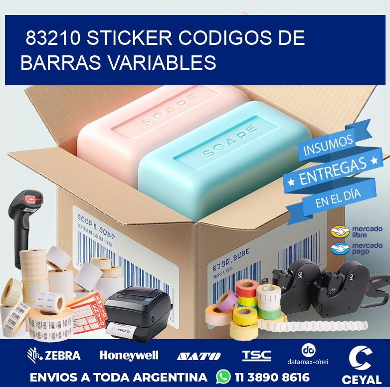 83210 STICKER CODIGOS DE BARRAS VARIABLES
