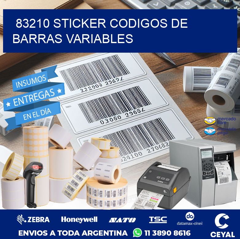 83210 STICKER CODIGOS DE BARRAS VARIABLES