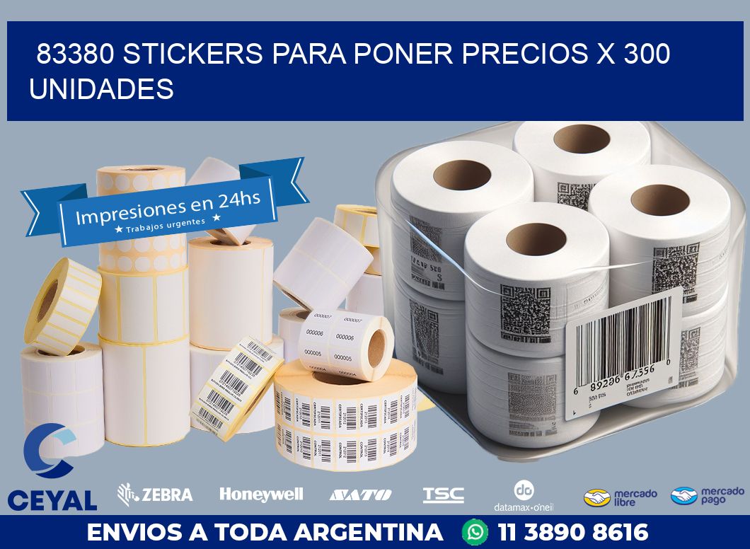 83380 STICKERS PARA PONER PRECIOS X 300 UNIDADES