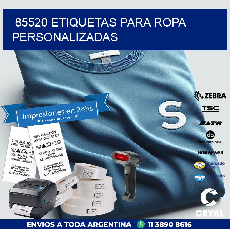 85520 ETIQUETAS PARA ROPA PERSONALIZADAS
