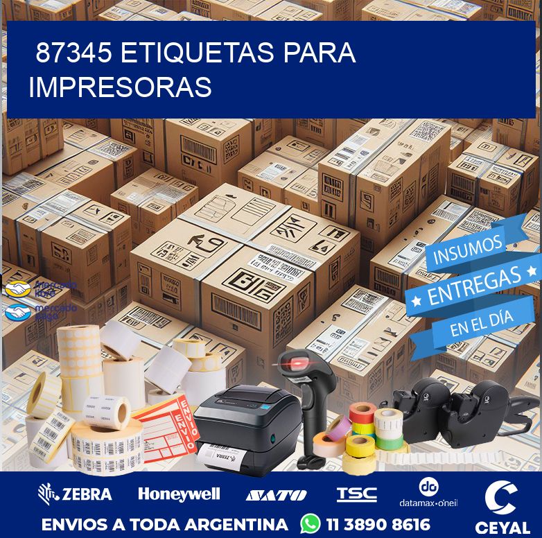 87345 ETIQUETAS PARA IMPRESORAS