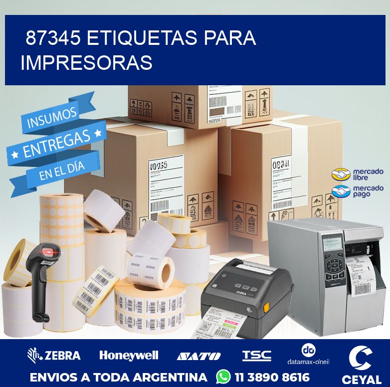 87345 ETIQUETAS PARA IMPRESORAS