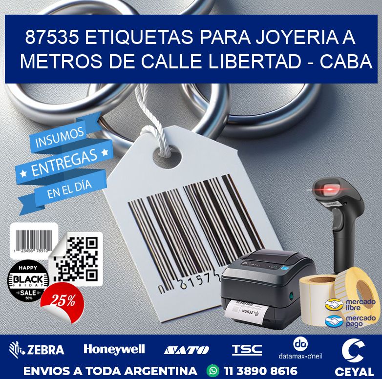 87535 ETIQUETAS PARA JOYERIA A METROS DE CALLE LIBERTAD - CABA