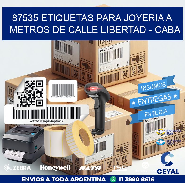 87535 ETIQUETAS PARA JOYERIA A METROS DE CALLE LIBERTAD – CABA