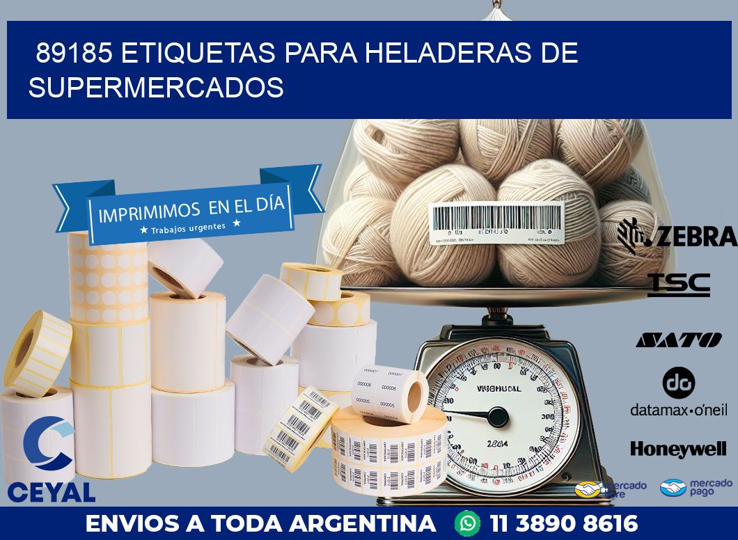 89185 ETIQUETAS PARA HELADERAS DE SUPERMERCADOS