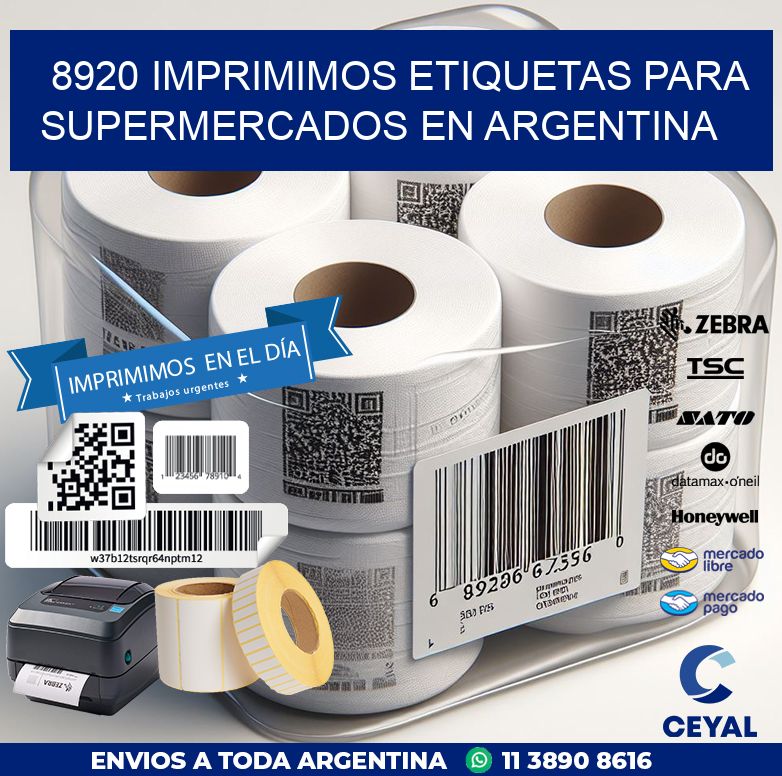 8920 IMPRIMIMOS ETIQUETAS PARA SUPERMERCADOS EN ARGENTINA