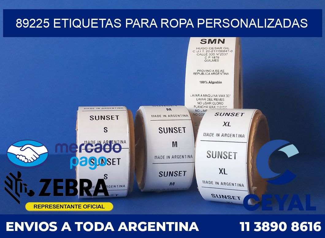 89225 ETIQUETAS PARA ROPA PERSONALIZADAS
