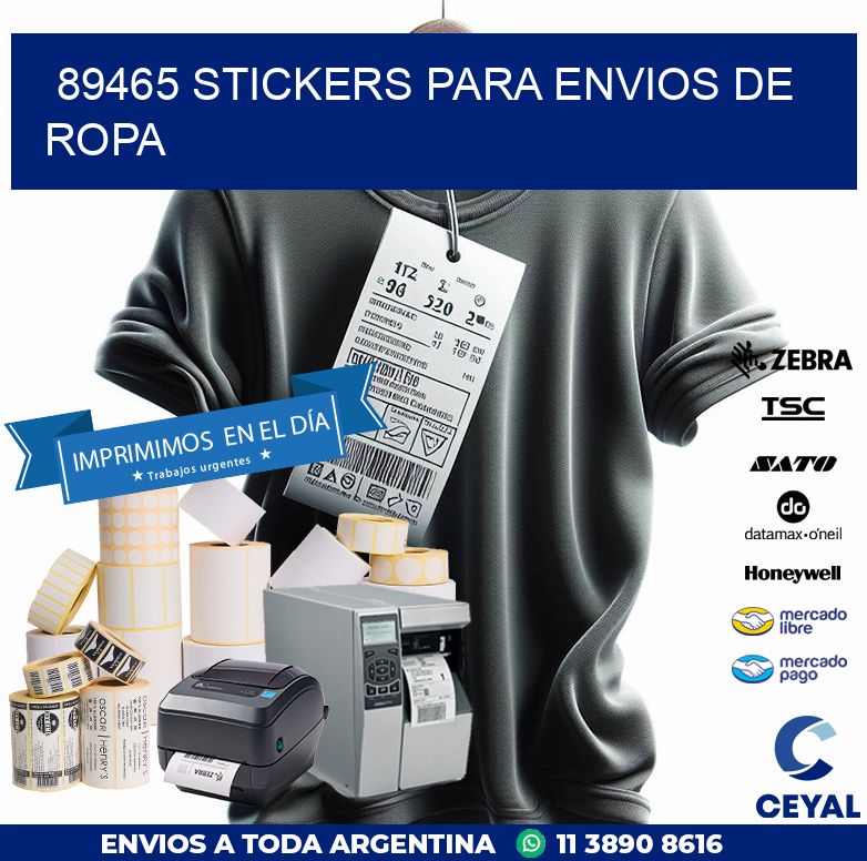 89465 STICKERS PARA ENVIOS DE ROPA