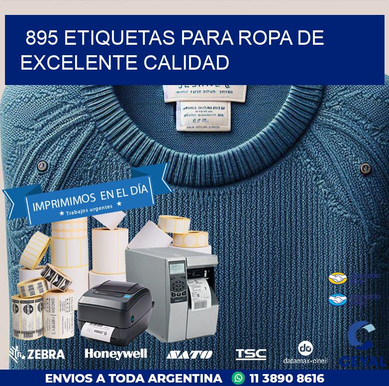 895 ETIQUETAS PARA ROPA DE EXCELENTE CALIDAD