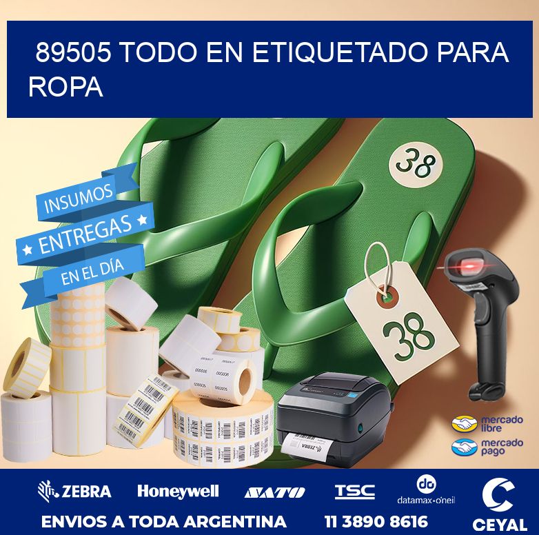 89505 TODO EN ETIQUETADO PARA ROPA