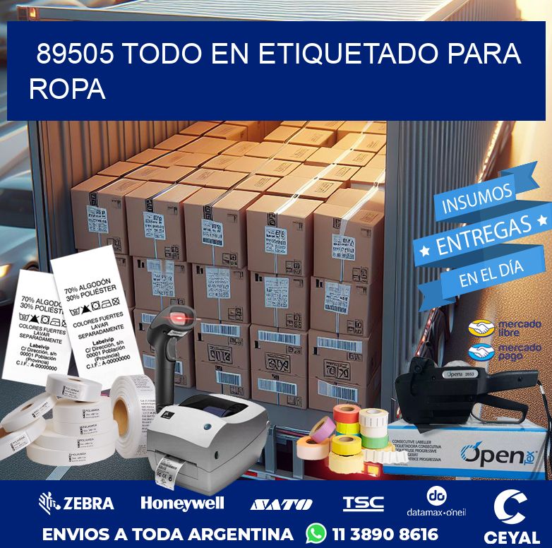 89505 TODO EN ETIQUETADO PARA ROPA