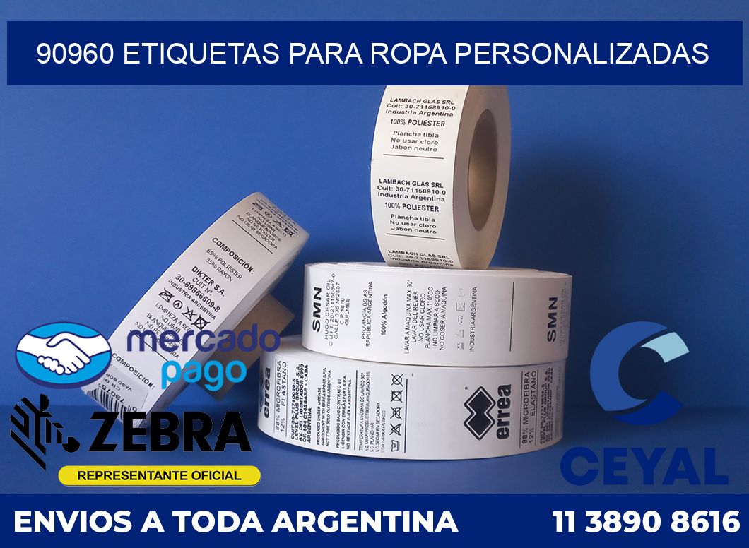 90960 ETIQUETAS PARA ROPA PERSONALIZADAS