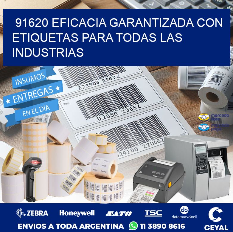 91620 EFICACIA GARANTIZADA CON ETIQUETAS PARA TODAS LAS INDUSTRIAS