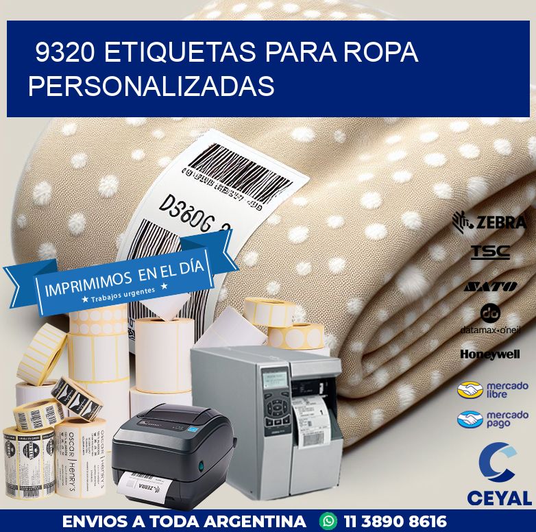 9320 ETIQUETAS PARA ROPA PERSONALIZADAS
