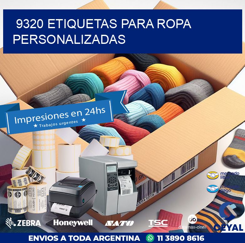 9320 ETIQUETAS PARA ROPA PERSONALIZADAS