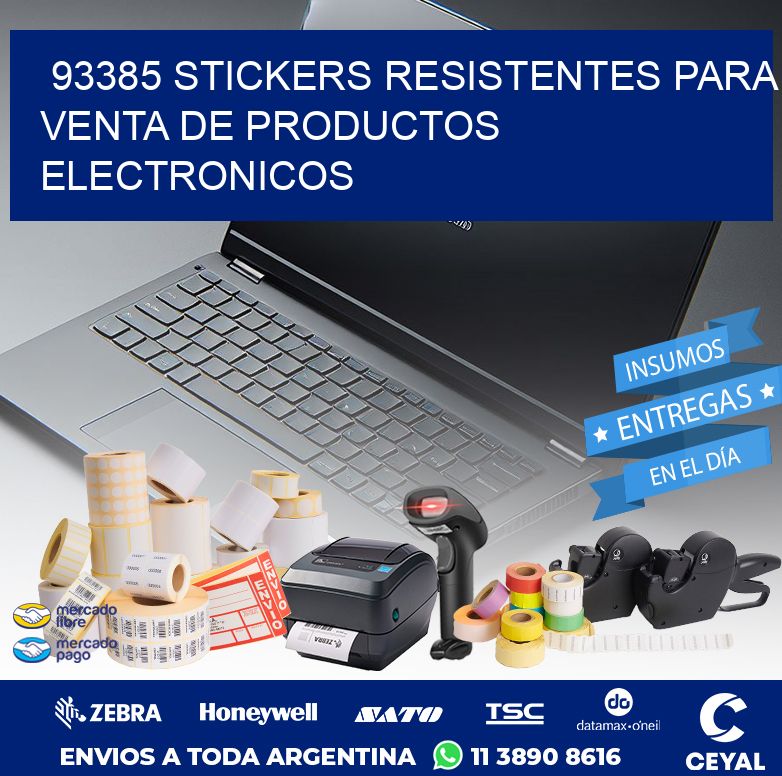 93385 STICKERS RESISTENTES PARA VENTA DE PRODUCTOS ELECTRONICOS
