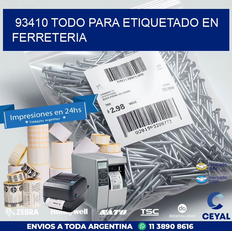 93410 TODO PARA ETIQUETADO EN FERRETERIA