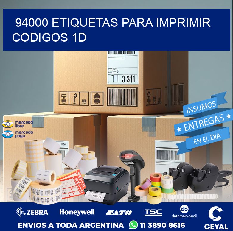 94000 ETIQUETAS PARA IMPRIMIR CODIGOS 1D