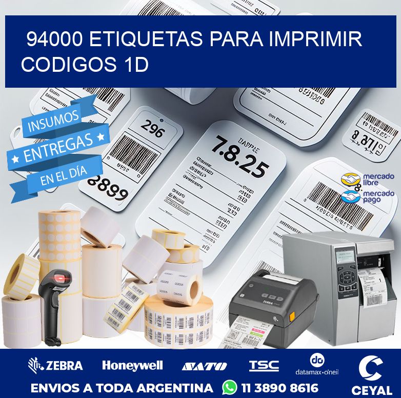 94000 ETIQUETAS PARA IMPRIMIR CODIGOS 1D
