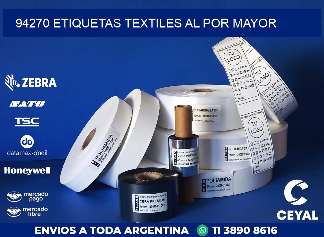 94270 ETIQUETAS TEXTILES AL POR MAYOR