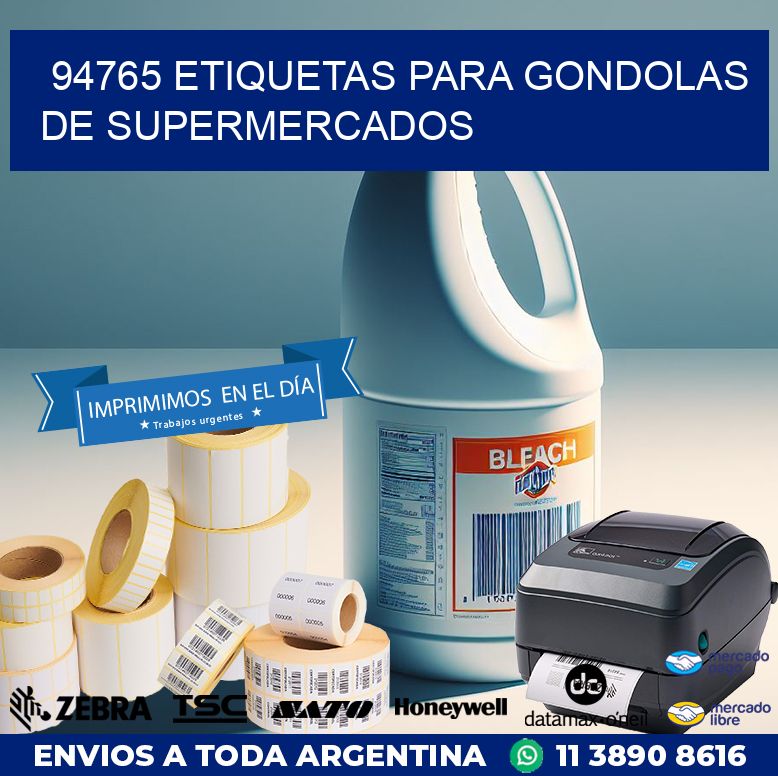 94765 ETIQUETAS PARA GONDOLAS DE SUPERMERCADOS