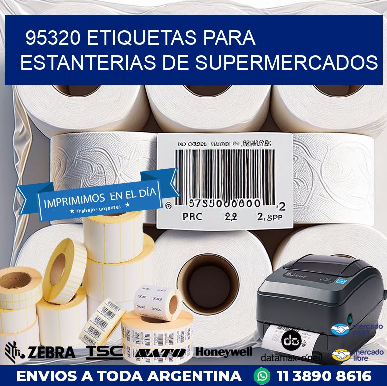 95320 ETIQUETAS PARA ESTANTERIAS DE SUPERMERCADOS
