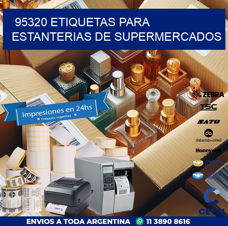 95320 ETIQUETAS PARA ESTANTERIAS DE SUPERMERCADOS