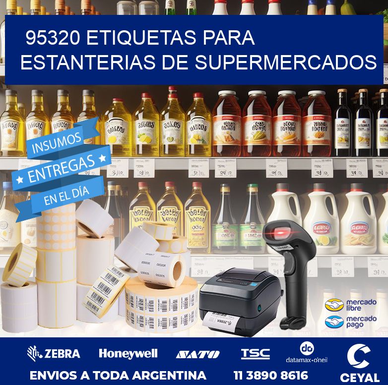 95320 ETIQUETAS PARA ESTANTERIAS DE SUPERMERCADOS