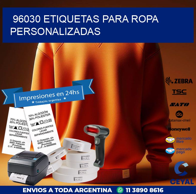96030 ETIQUETAS PARA ROPA PERSONALIZADAS