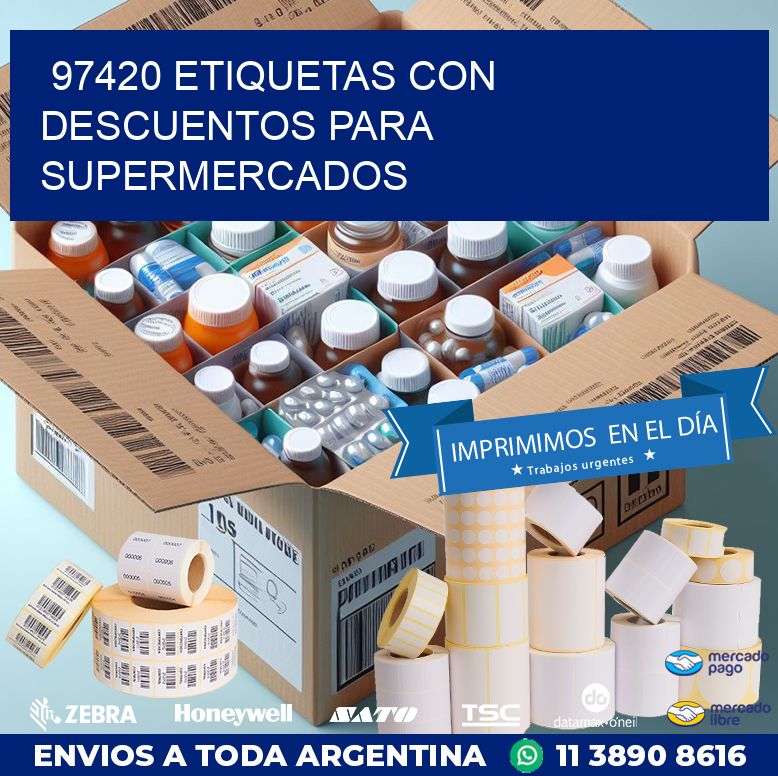 97420 ETIQUETAS CON DESCUENTOS PARA SUPERMERCADOS