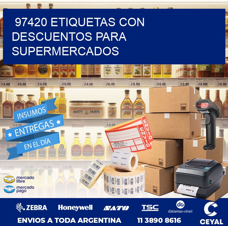 97420 ETIQUETAS CON DESCUENTOS PARA SUPERMERCADOS