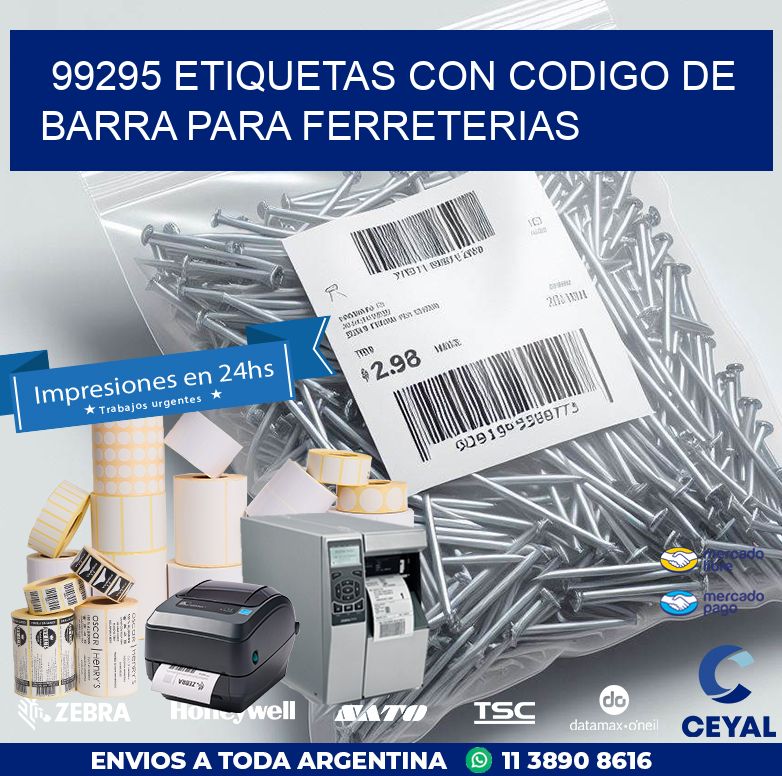 99295 ETIQUETAS CON CODIGO DE BARRA PARA FERRETERIAS