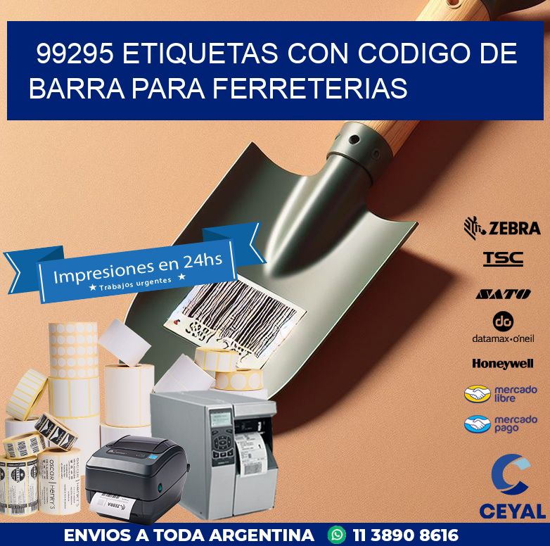 99295 ETIQUETAS CON CODIGO DE BARRA PARA FERRETERIAS