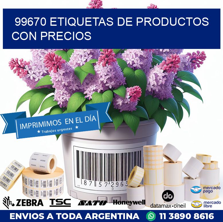 99670 ETIQUETAS DE PRODUCTOS CON PRECIOS