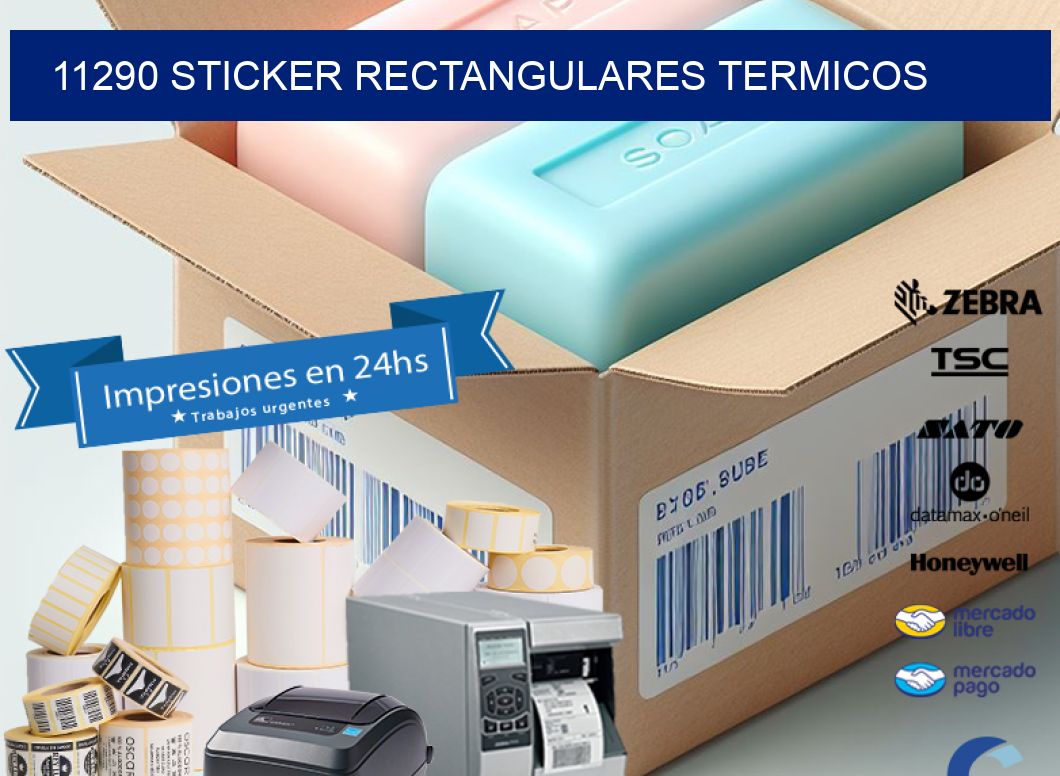 11290 Sticker rectangulares termicos