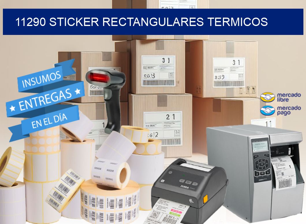 11290 Sticker rectangulares termicos