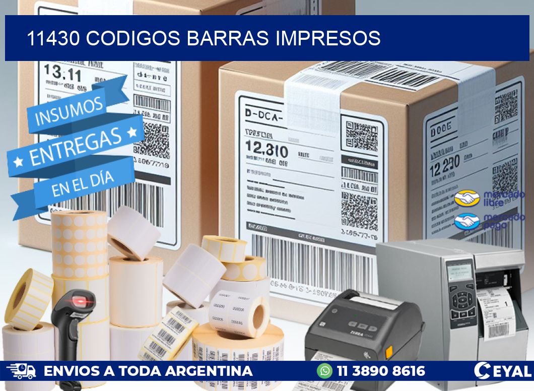 11430 CODIGOS BARRAS IMPRESOS