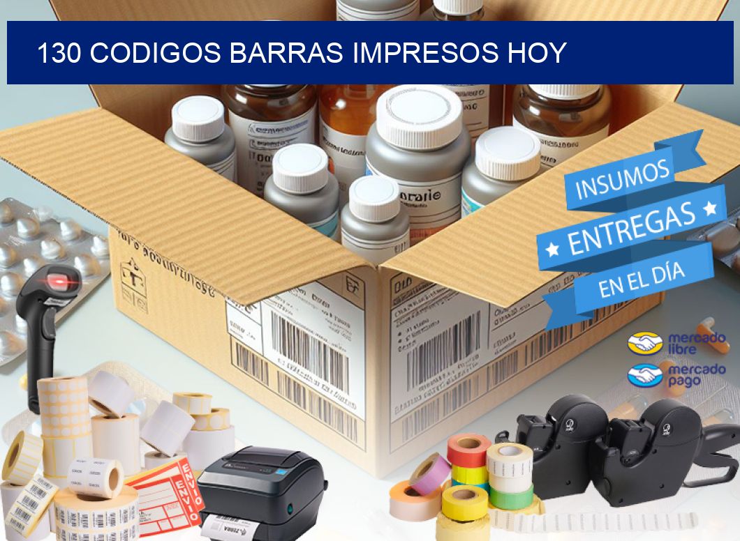 130 CODIGOS BARRAS IMPRESOS HOY