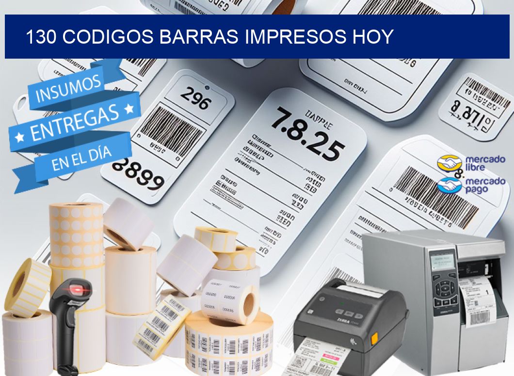 130 CODIGOS BARRAS IMPRESOS HOY