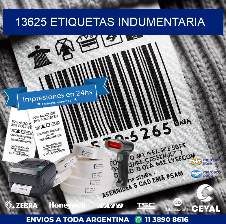 13625 ETIQUETAS INDUMENTARIA