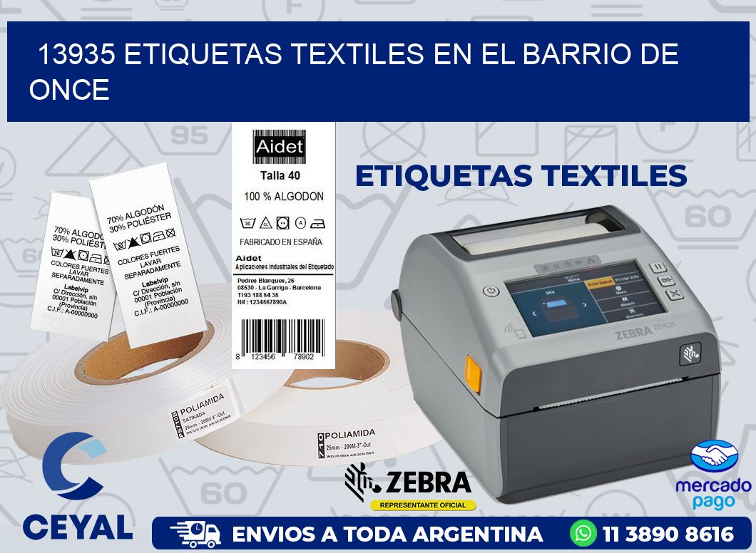 13935 ETIQUETAS TEXTILES EN EL BARRIO DE ONCE
