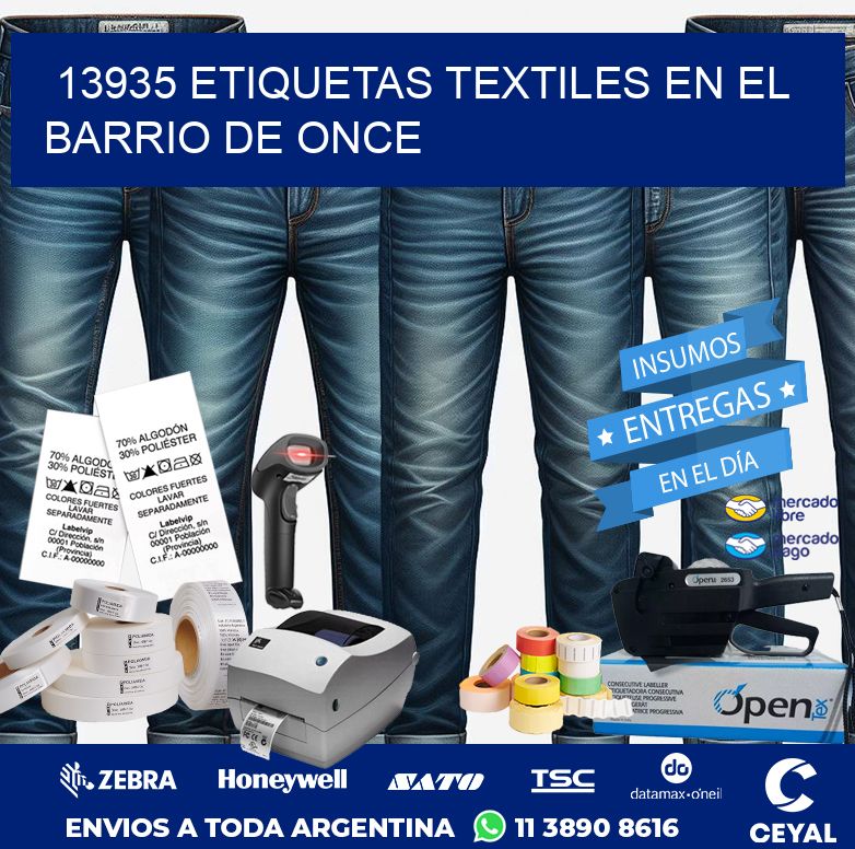 13935 ETIQUETAS TEXTILES EN EL BARRIO DE ONCE