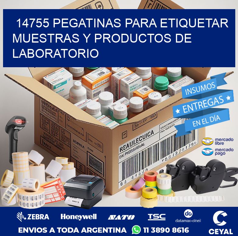 14755 PEGATINAS PARA ETIQUETAR MUESTRAS Y PRODUCTOS DE LABORATORIO