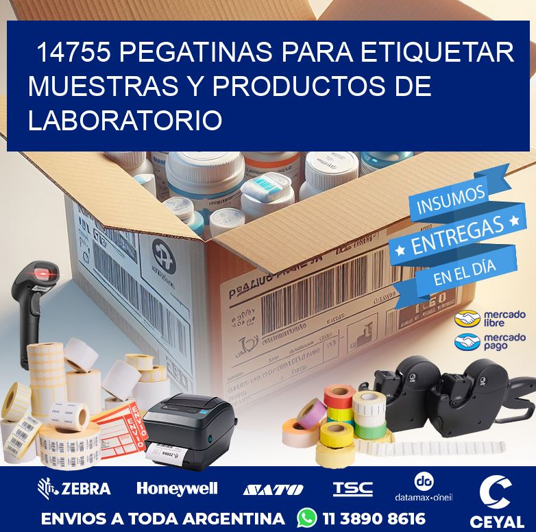 14755 PEGATINAS PARA ETIQUETAR MUESTRAS Y PRODUCTOS DE LABORATORIO