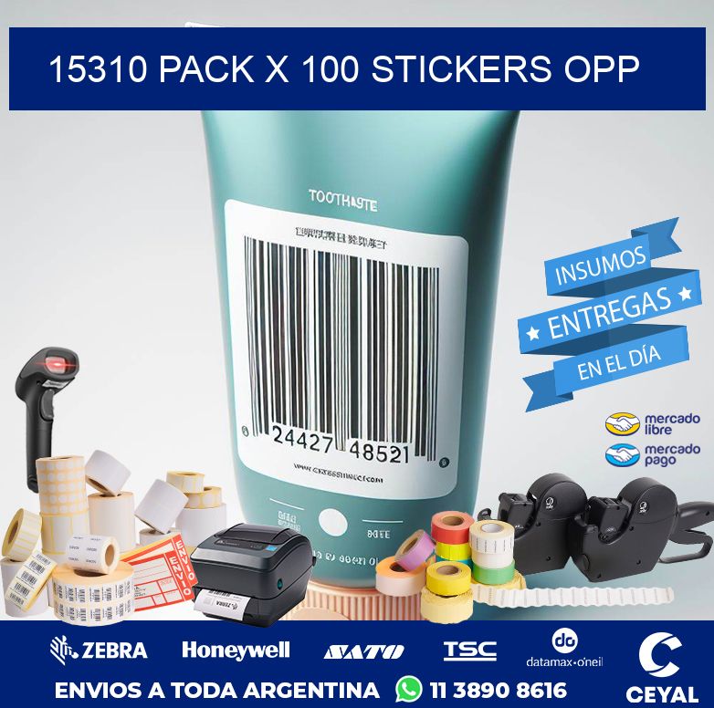15310 PACK X 100 STICKERS OPP