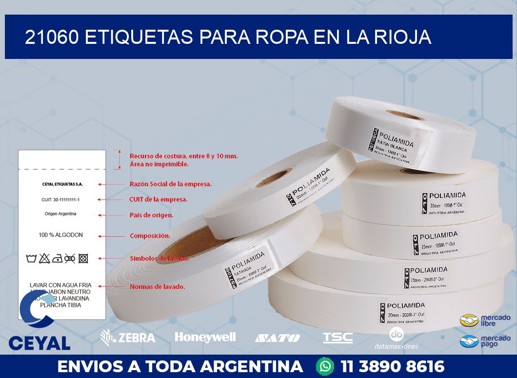 21060 ETIQUETAS PARA ROPA EN LA RIOJA
