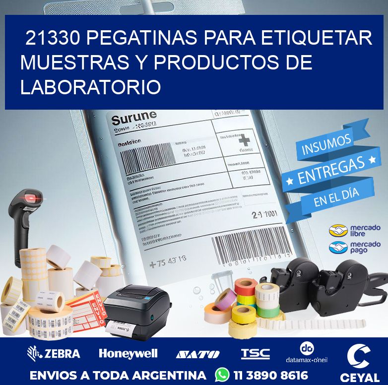 21330 PEGATINAS PARA ETIQUETAR MUESTRAS Y PRODUCTOS DE LABORATORIO