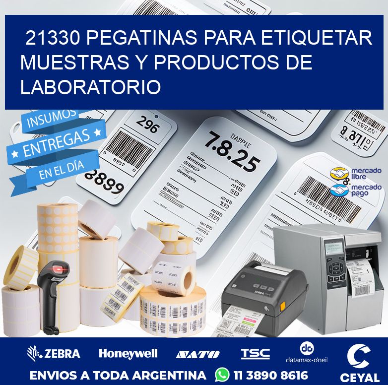 21330 PEGATINAS PARA ETIQUETAR MUESTRAS Y PRODUCTOS DE LABORATORIO
